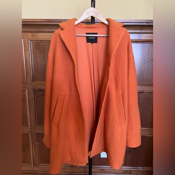 Marimekko Aho Coat Wool Boucle Orange Size L - Picture 7 of 16